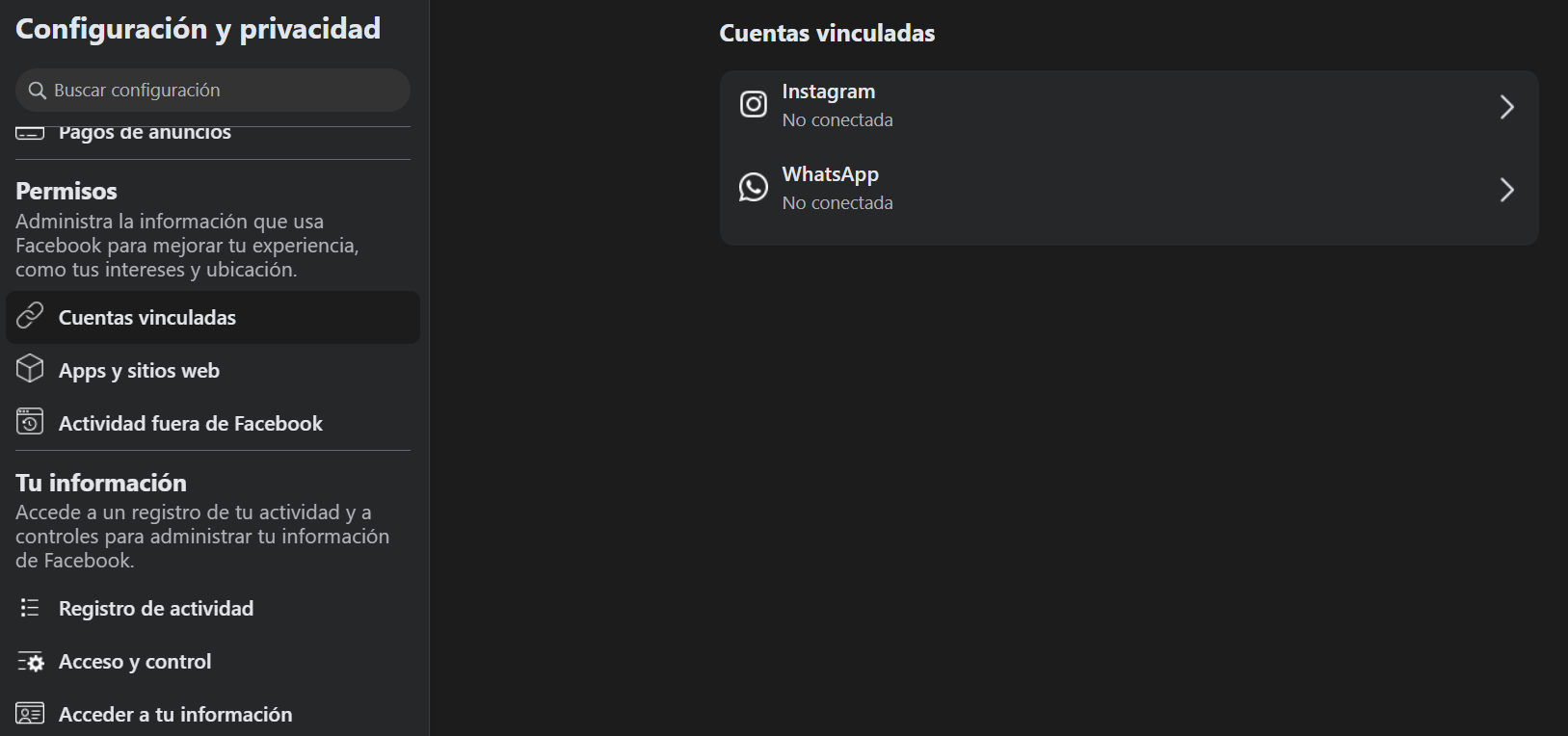 Vincular tu página de Facebook y cuenta de empresa en Instagram